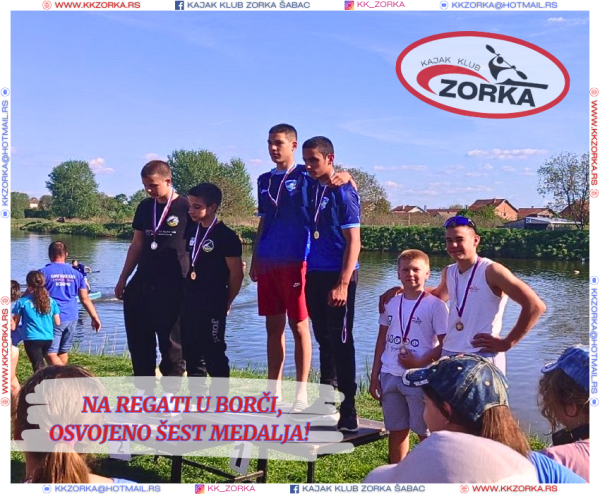 Na regati u Borči osvojeno šest medalja!